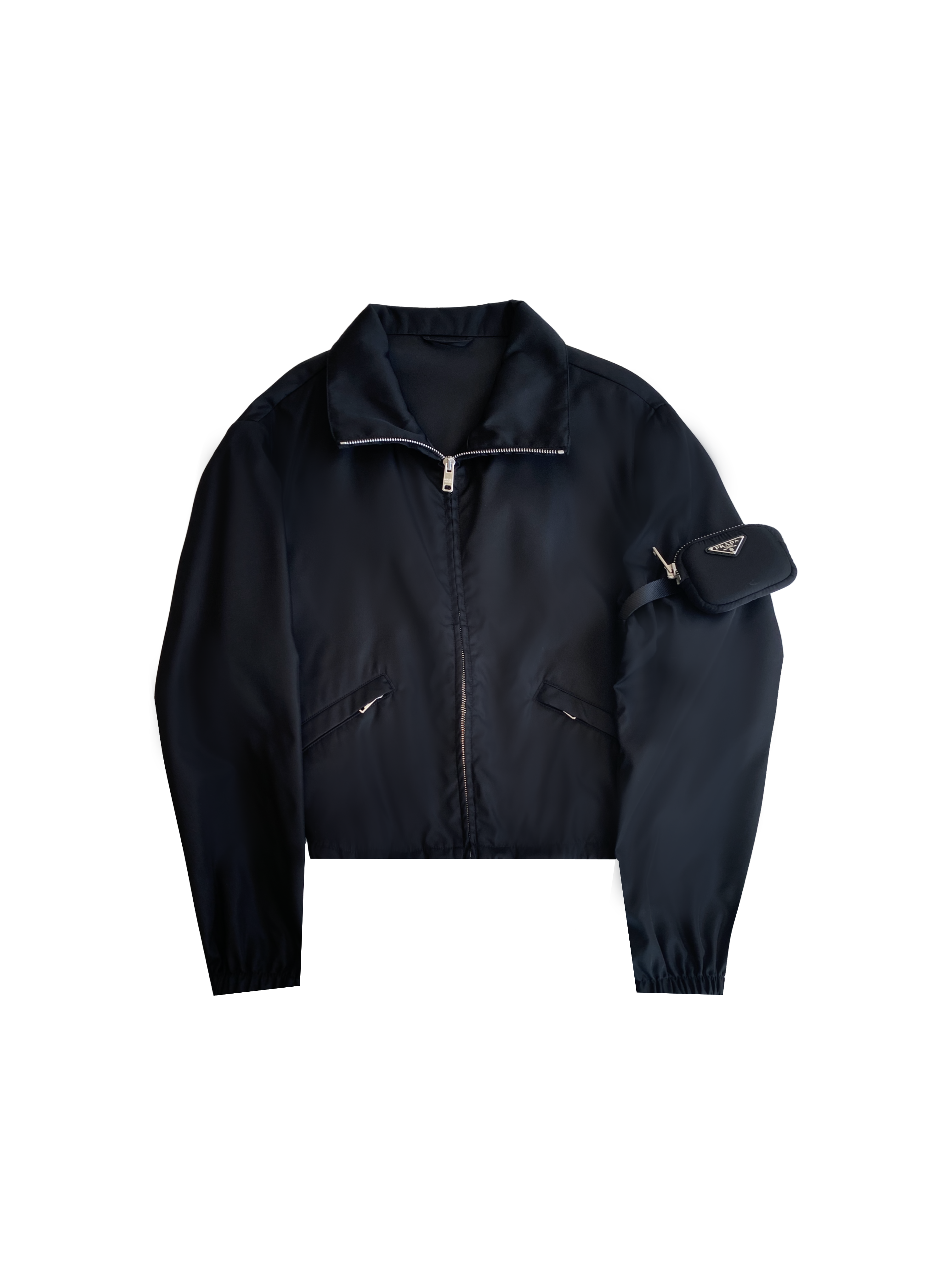 Prada 2000s Black Windbreaker Zip Jacket · INTO